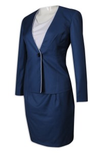 BWS261 Custom women's suit 65% polyester 35% Silk women's suit suit skirt suit coat women's suit special shop Chinese Orchestra performs Macao Insurance Industry Finance